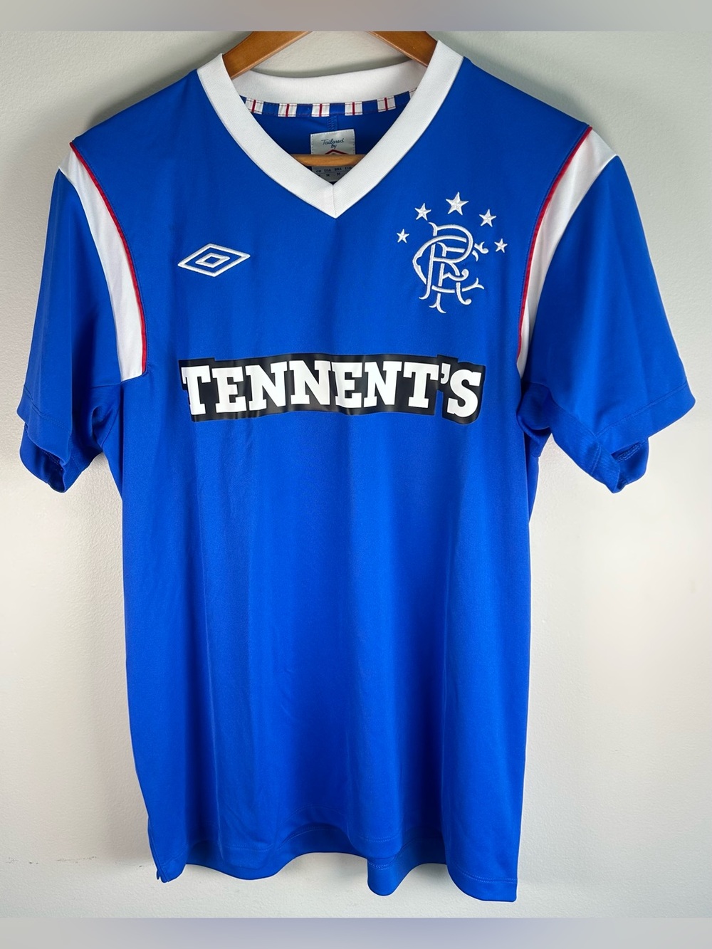 Umbro Mens Rangers FC Home Shirt Football Soccer Jersey Size M 2011-12 Tennent’s